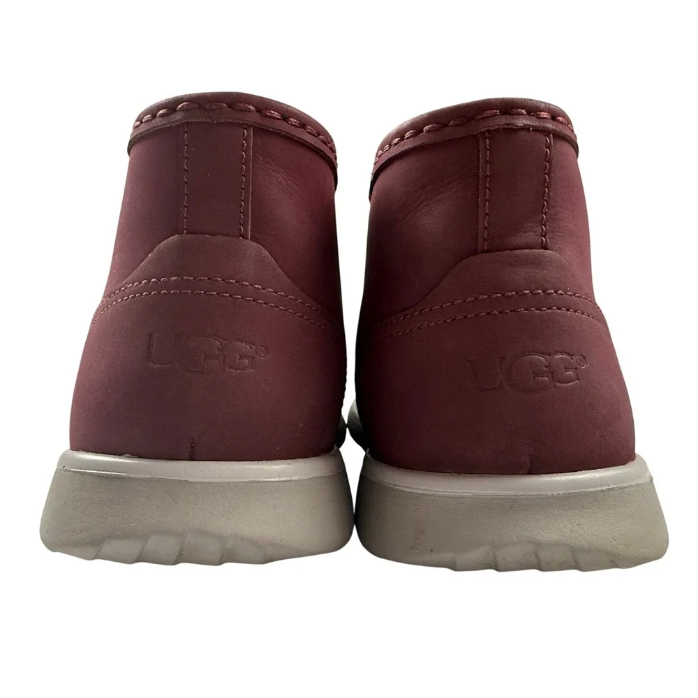 UGG Freamon Burgundy Nubuck Leather Chukka Desert Boots Mens 8